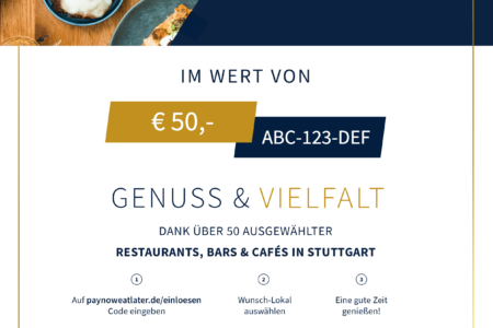 Restaurant-Geschenk-Gutschein  für Restaurant-Gutschein für Stuttgart