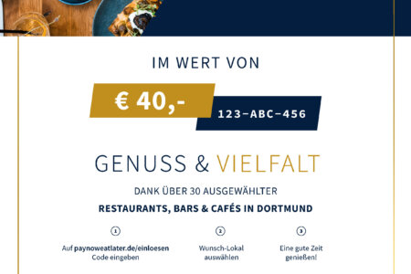 Restaurant-Geschenk-Gutschein  für Restaurant-Gutschein für Dortmund