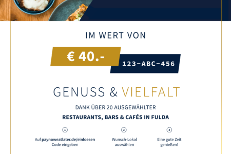Restaurant-Geschenk-Gutschein  für Restaurant-Gutschein für Fulda